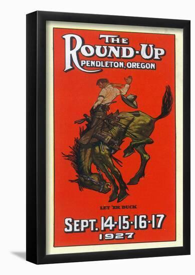 Advertisement for the Round-Up - Pendleton, OR-null-Framed Poster
