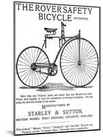 Advertisement for the Rover Safety Bicycle, 1885-null-Mounted Photographic Print