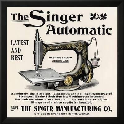 Vintage Singer Sewing Machine Advertisement  Poster A3  Reprint