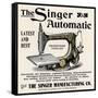 Advertisement for the Singer Automatic Sewing Machine, 1890s-null-Framed Stretched Canvas