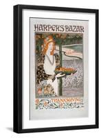 Advertisement for the Thanksgiving Edition of 'Harper's Bazar', 1894 (Colour Litho)-American-Framed Giclee Print