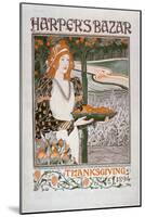 Advertisement for the Thanksgiving Edition of 'Harper's Bazar', 1894 (Colour Litho)-American-Mounted Giclee Print