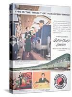 Advertisement for the 'Vista-Dome North Coast Limited' Train of the Northern Pacific Railway, 1956-null-Stretched Canvas