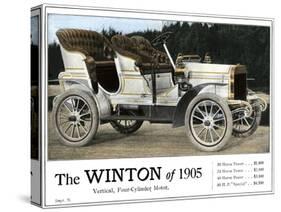 Advertisement for the Winton Automobile, 4-Cylinder Model, with Price List, 1905-null-Stretched Canvas