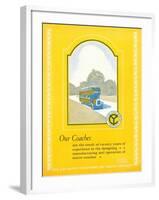 Advertisement for the Yellow Coach Manufacturing Company, C.1923-null-Framed Giclee Print