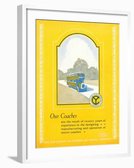 Advertisement for the Yellow Coach Manufacturing Company, C.1923-null-Framed Giclee Print