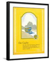 Advertisement for the Yellow Coach Manufacturing Company, C.1923-null-Framed Giclee Print