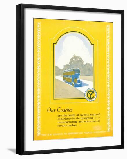 Advertisement for the Yellow Coach Manufacturing Company, C.1923-null-Framed Giclee Print