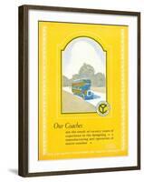 Advertisement for the Yellow Coach Manufacturing Company, C.1923-null-Framed Giclee Print