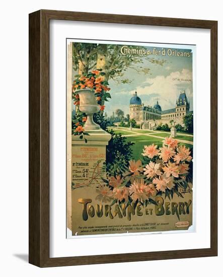Advertisement for "Touraine et Berry", by Orleans Railway-Hugo D'Alesi-Framed Giclee Print