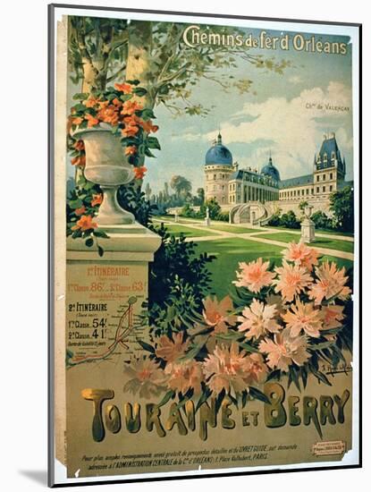 Advertisement for "Touraine et Berry", by Orleans Railway-Hugo D'Alesi-Mounted Giclee Print