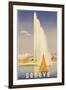 Advertisement for Travel to Geneva, C.1937 (Colour Litho)-Fehr-Framed Giclee Print