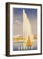 Advertisement for Travel to Geneva, C.1937 (Colour Litho)-Fehr-Framed Giclee Print