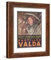 Advertisement for 'Valda' Pastilles, Published in 'Marie-Claire' Magazine, 7th January 1938-null-Framed Giclee Print