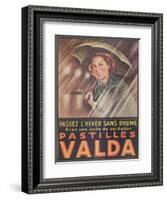 Advertisement for 'Valda' Pastilles, Published in 'Marie-Claire' Magazine, 7th January 1938-null-Framed Giclee Print