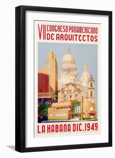 Advertisement for VII Congresso Panamericano De Arquitectos, La Habana Dic., 1949-null-Framed Giclee Print