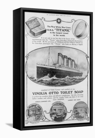 Advertisement for Vinolia Otto Toilet Soap, as Used on the 'titanic', from-null-Framed Stretched Canvas