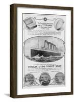 Advertisement for Vinolia Otto Toilet Soap, as Used on the 'titanic', from-null-Framed Giclee Print