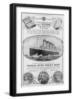 Advertisement for Vinolia Otto Toilet Soap, as Used on the 'titanic', from-null-Framed Giclee Print