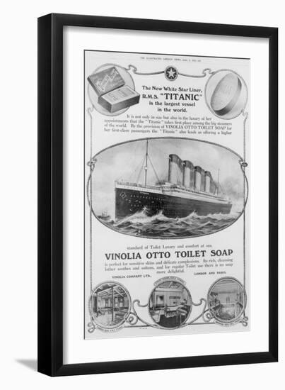 Advertisement for Vinolia Otto Toilet Soap, as Used on the 'titanic', from-null-Framed Giclee Print