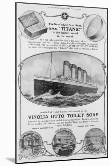 Advertisement for Vinolia Otto Toilet Soap, as Used on the 'titanic', from-null-Mounted Giclee Print