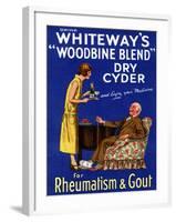 Advertisement for 'Whiteway's 'Woodbine Blend' Dry Cyder', 1920s-English School-Framed Giclee Print