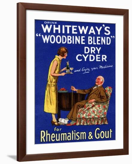 Advertisement for 'Whiteway's 'Woodbine Blend' Dry Cyder', 1920s-English School-Framed Giclee Print