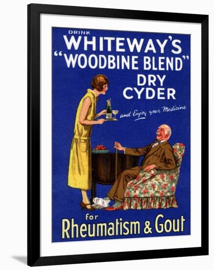 Advertisement for 'Whiteway's 'Woodbine Blend' Dry Cyder', 1920s-English School-Framed Giclee Print