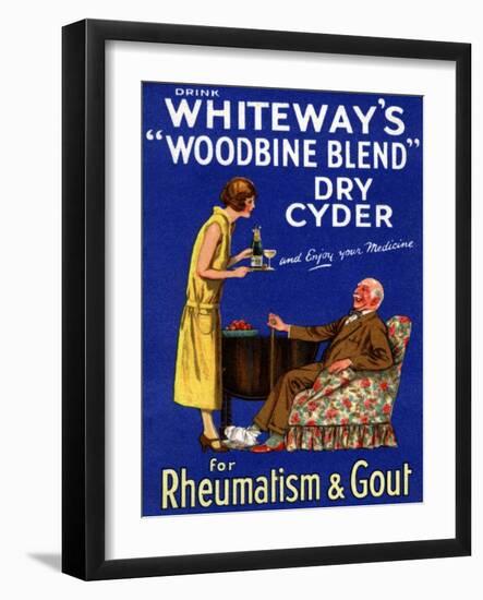 Advertisement for 'Whiteway's 'Woodbine Blend' Dry Cyder', 1920s-English School-Framed Giclee Print