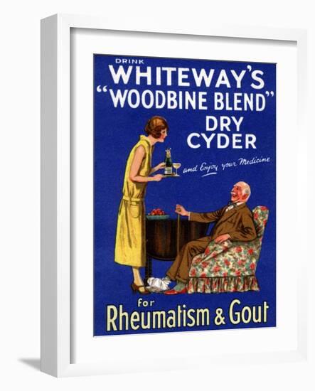 Advertisement for 'Whiteway's 'Woodbine Blend' Dry Cyder', 1920s-English School-Framed Giclee Print