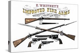 Advertisement for Whitney's Improved Firearms, 1800s-null-Stretched Canvas