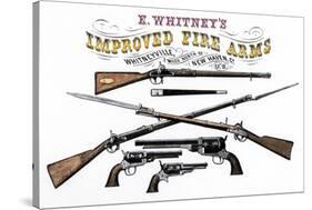 Advertisement for Whitney's Improved Firearms, 1800s-null-Stretched Canvas