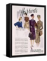 Advertisement for Women's Blouses and Suits at Harrods, 1945-English School-Framed Stretched Canvas
