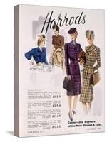 Advertisement for Women's Blouses and Suits at Harrods, 1945-English School-Stretched Canvas