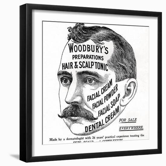 Advertisement for 'Woodbury's Preparations', 1910s-English School-Framed Giclee Print