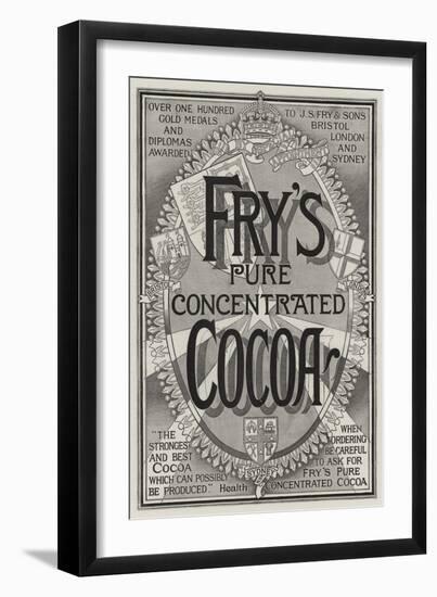 Advertisement, Fry's Cocoa-null-Framed Giclee Print