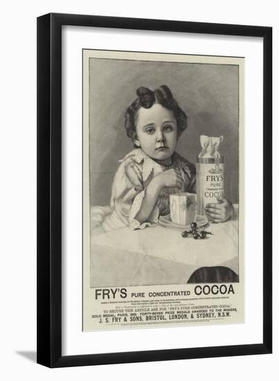 Advertisement, Fry's Cocoa-null-Framed Giclee Print