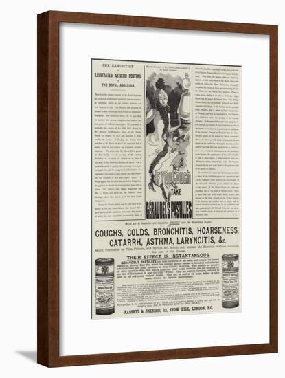 Advertisement, Geraudel's Pastilles-null-Framed Giclee Print