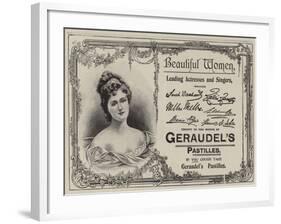 Advertisement, Geraudel's Pastilles-null-Framed Giclee Print