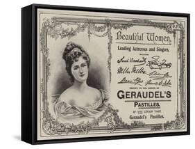 Advertisement, Geraudel's Pastilles-null-Framed Stretched Canvas