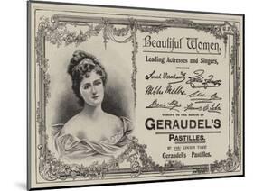 Advertisement, Geraudel's Pastilles-null-Mounted Giclee Print