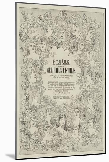 Advertisement, Geraudel's Pastilles-null-Mounted Giclee Print