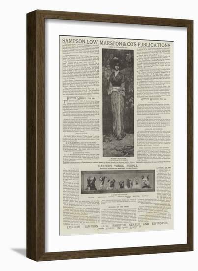 Advertisement, Harper's Magazine-null-Framed Giclee Print