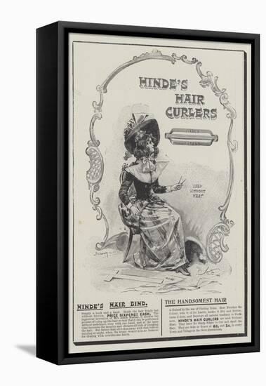 Advertisement, Hinde's Hair Curlers-Robert Sauber-Framed Stretched Canvas