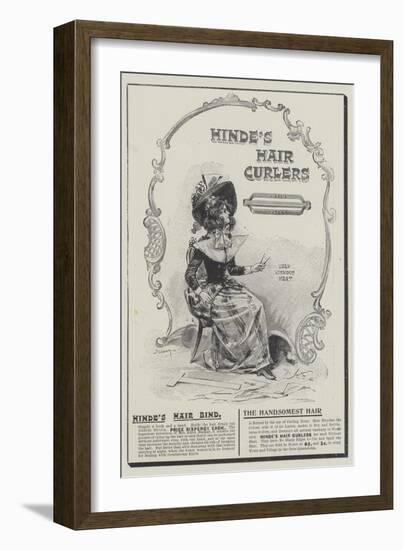 Advertisement, Hinde's Hair Curlers-Robert Sauber-Framed Giclee Print