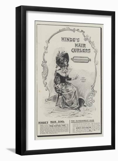 Advertisement, Hinde's Hair Curlers-Robert Sauber-Framed Giclee Print