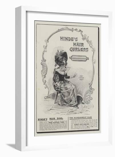 Advertisement, Hinde's Hair Curlers-Robert Sauber-Framed Giclee Print