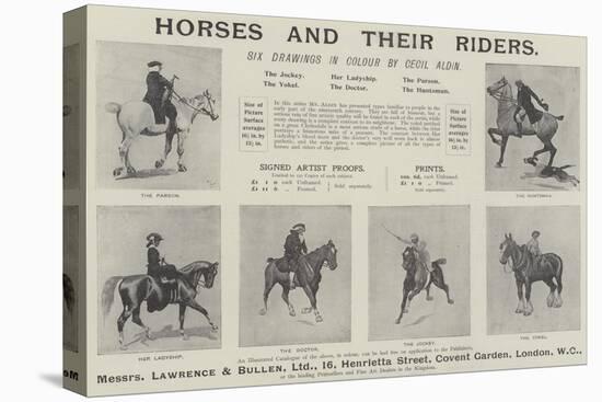 Advertisement, Horses and their Riders-Cecil Aldin-Stretched Canvas