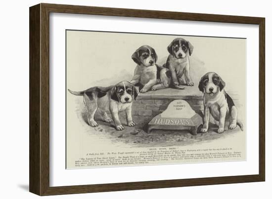 Advertisement, Hudson's Soap-null-Framed Giclee Print