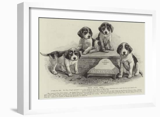 Advertisement, Hudson's Soap-null-Framed Giclee Print